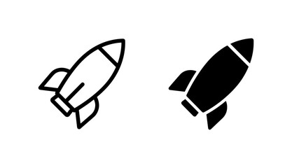 Rocket Ship Icons, Space Exploration Vector Graphics, Futuristic Launch Symbols, Sci-Fi Adventure Elements © Sumi