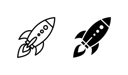Rocket Ship Icons, Spacecraft Vector Graphics, Futuristic Launch Symbols, Sci-Fi Exploration Elements © Renu