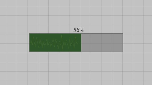 Progress Bar Animation from 0% to 100% on White/black Background. Loading, Processing, Download, Upload and Completion Status Indicator Motion Graphics. 4K Video.