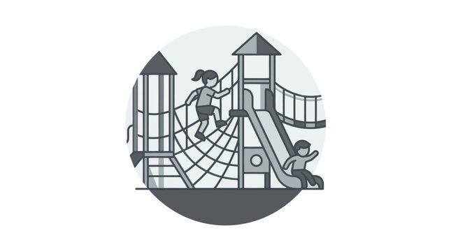 Children Playing on a Playground.