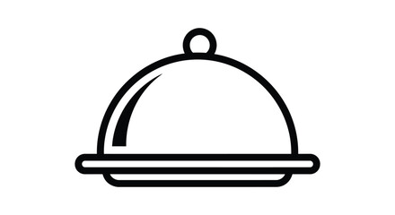 Simple black dome serving dish with handle © AYESHA