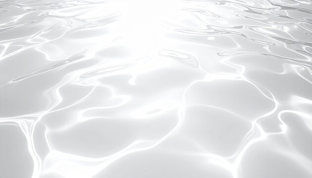 白い水面の柔らかな波紋と光の背景