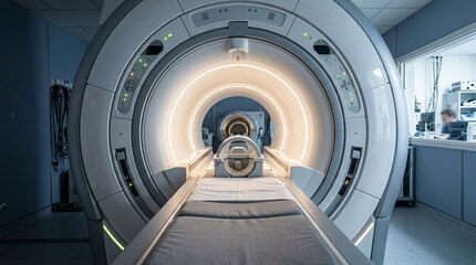 Fototapeta premium Modern MRI Scanner Interior - Medical Technology