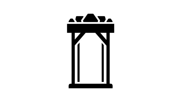 Jewelry display stand icon, simple style