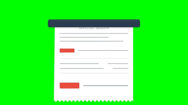 Animated document with green screen background for easy editing.