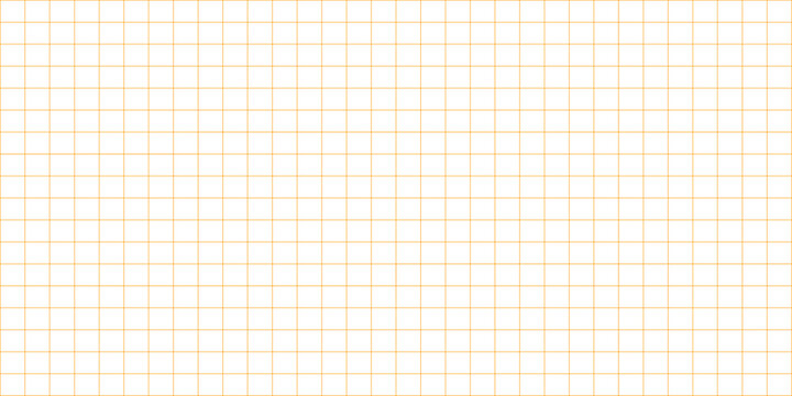 Orange grid paper background lined sheet for notes and planning