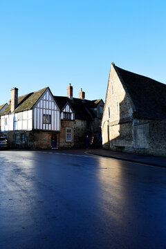 Beautifully restored 14th-century tithe barn used by nuns for grain storage near Lacock Abbey in the United Kingdom