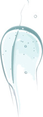 Obraz premium Isolated transparent cosmetic gel swatch with tiny bubbles, liquid texture, skincare product sample