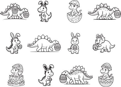 Easter Dinosaur SVG Bundle