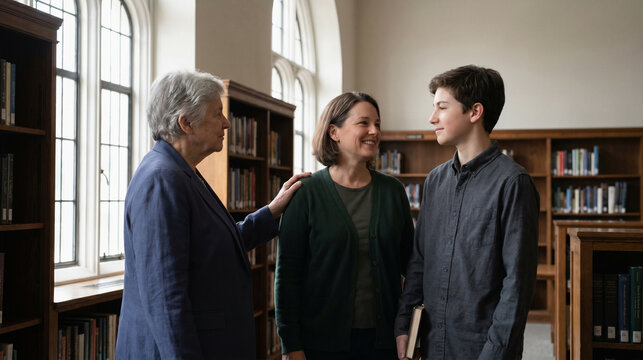 Three-Generation LGBTQ+ Library Portrait for Inclusion Education Campaigns
