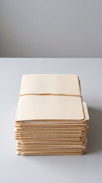 Vertical Stack of Blank Folders Bound for an Organized Submission Workflow