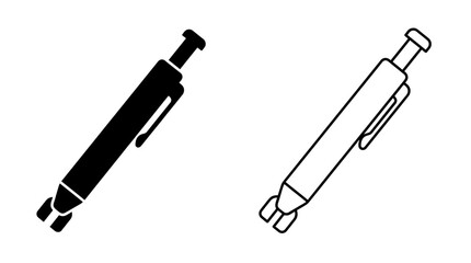 Epinephrine auto injector silhouette on a white background © FARISHTA FARIA