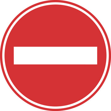 Se&ntilde;al de tr&aacute;nsito de prohibido el paso o no entrar