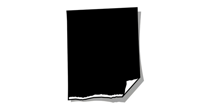 Black paper sheet icon with a folded corner