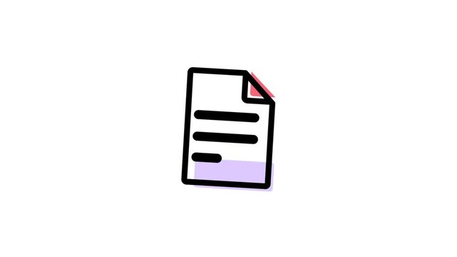 Animated File Icon &ndash; Document & Data Symbol
