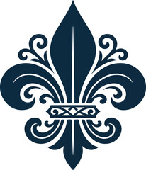 Fleur de Lis Heraldic Lily Emblem Vector Icon © Victor Designer 