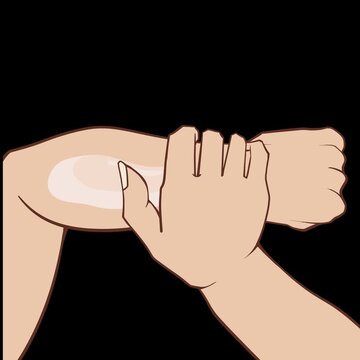 Applying Sunscreen Animation for Summer Sun Protection Loop Motion Graphic