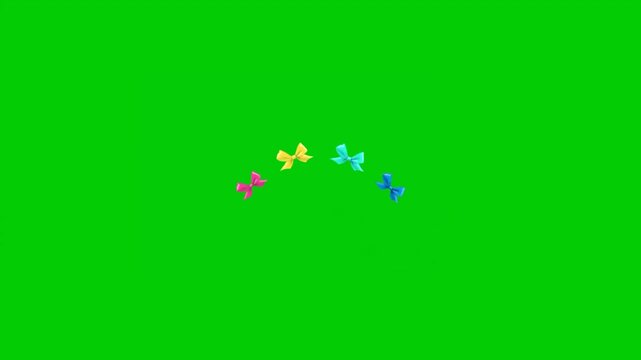 Animated colorful ribbon for party and festive motion graphics.
