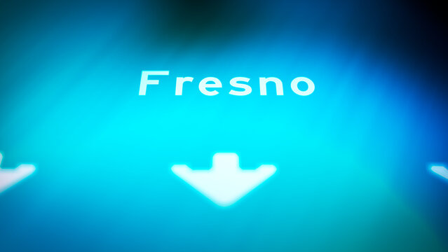 Crime Filler Shot - Cinematic Oregon State Highway Sign - Fresno
