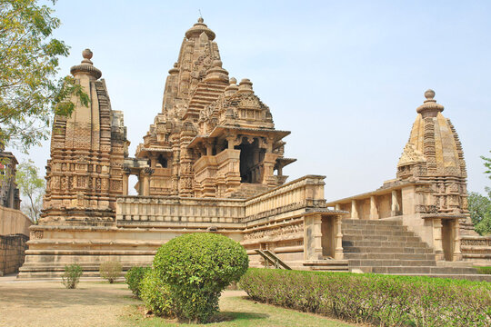 The Lakshmana Temple  dedicated to Vaikuntha Vishnu - an aspect of Vishnu  10th-century Hindu temple built by Yashovarman during the Chandela dynasty located in Khajuraho, India, 