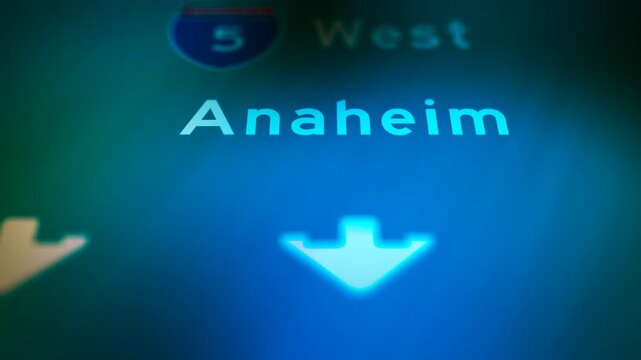 Crime Filler Shot - Cinematic Oregon State Highway Sign - Anaheim