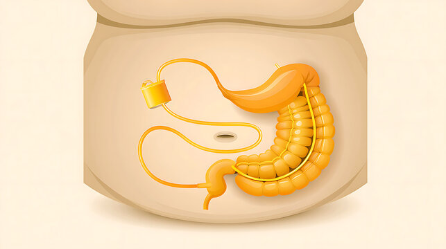 The gastric pouch and the jejunal loop are visible.