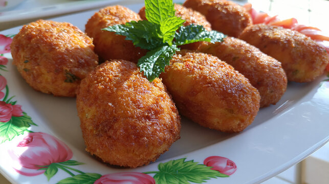 tomato falafel with fresh ingredients and crispy texture