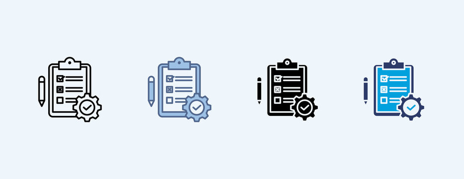 Plan Multiple Icon Set Illustration Vector