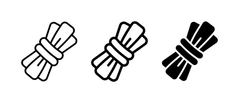 Bundle of Sticks Icons, Twigs and Branches Vector Graphics, Natural Elements Set