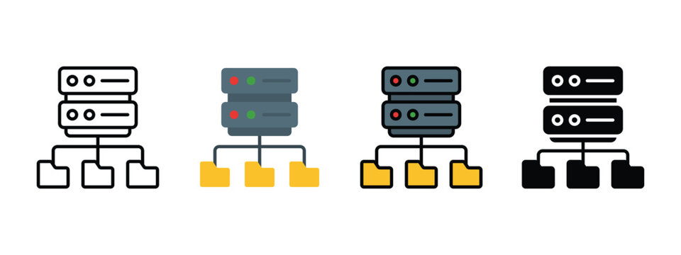 Data Classification Icon for Information Organization and Machine Learning Systems