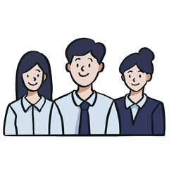 Fototapeta premium Team Collaboration People Vector Icon representing teamwork, collaboration, communication, office staff, and company culture