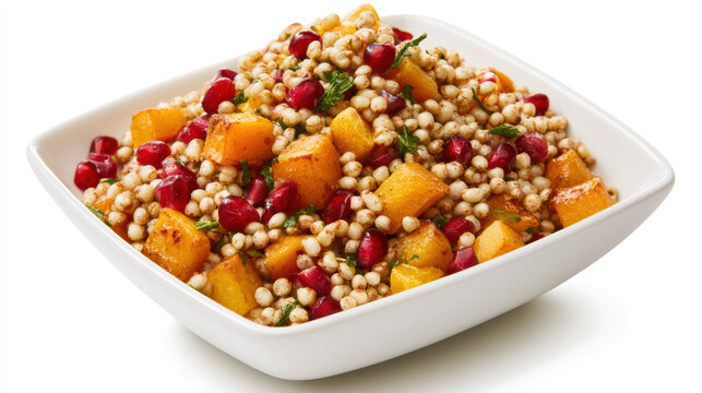 sorghum grain salad with roasted butternut squash