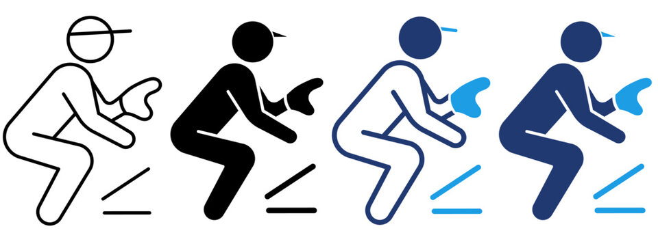 Baseball Catcher Position icon collections. Containing Glove, Mitt, Home Plate, Player and more icons.