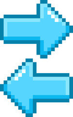 Fototapeta premium Pixel Art Arrow Direction Icon