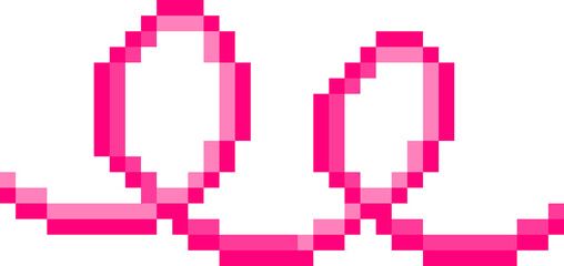 Fototapeta premium Pixel Art Doodle Line Decoration