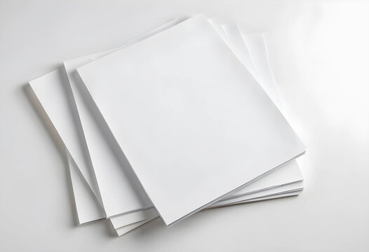 Stack of blank white paper sheets for office, education, and communication, isolated on a clean background