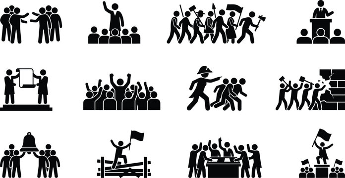 People protesting with signs.