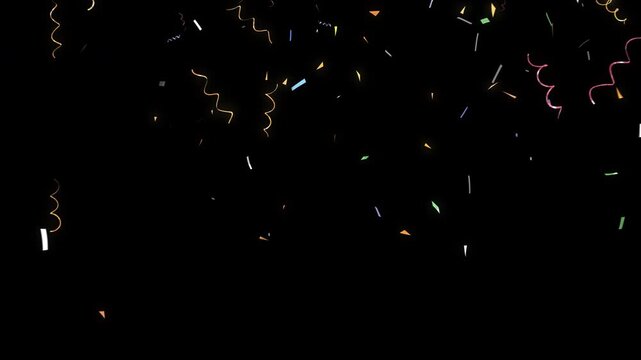 Glowing Colorful Neon Confetti with alpha cannel