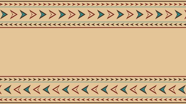 Vintage Bohemian Ethnic Diamond Pattern Animation
