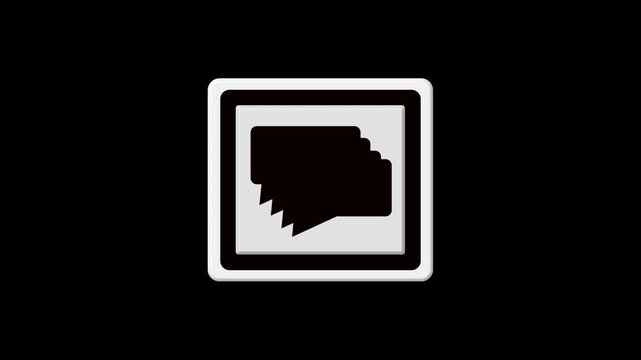 Minimalist stacked paper animation, digital document and file management UI for business software and data organization  4k video.