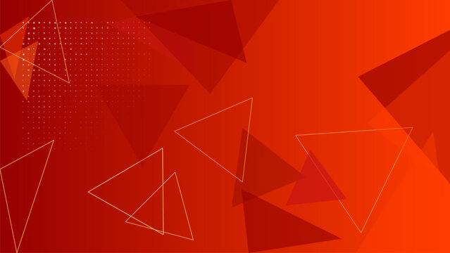Geometric triangle pattern, red background, abstract shapes, modern design element, vector graphic