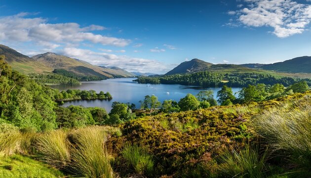 Loch Lomond At Rowardennan Summer In Scotland Uk