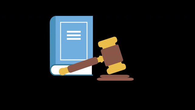 Law Book and Judge Gavel Justice Legal System Concept 