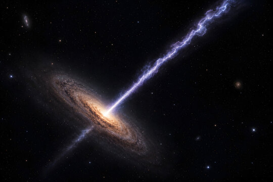 Active Galaxy With Luminous Black Hole Jet