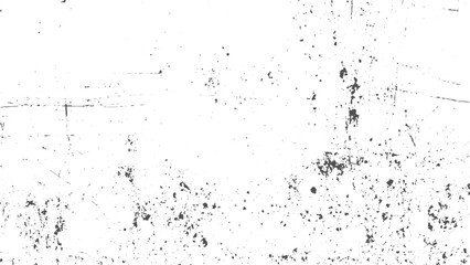 Fototapeta premium Distressed Dust and Dirt Texture Overlay with Shabby Grainy Particles and Monochrome Grunge Elements on White Background.