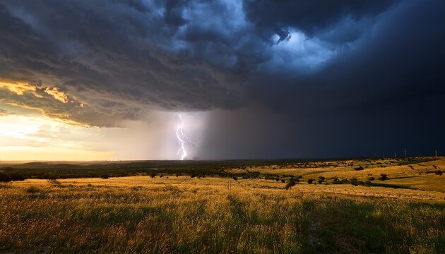 The Lighting In Dramatic Stormy Sky