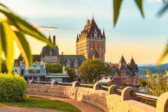 Beautiful view of the Chateau Frontenac in summer season