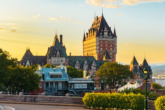 Beautiful view of the Chateau Frontenac in summer season