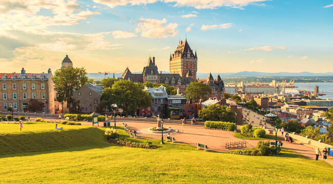 Beautiful view of the Chateau Frontenac in summer season