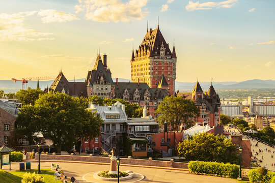 Beautiful view of the Chateau Frontenac in summer season
